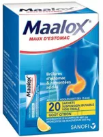 Maalox Maux D'estomac, Suspension Buvable Citron 20 Sachets à RUMILLY